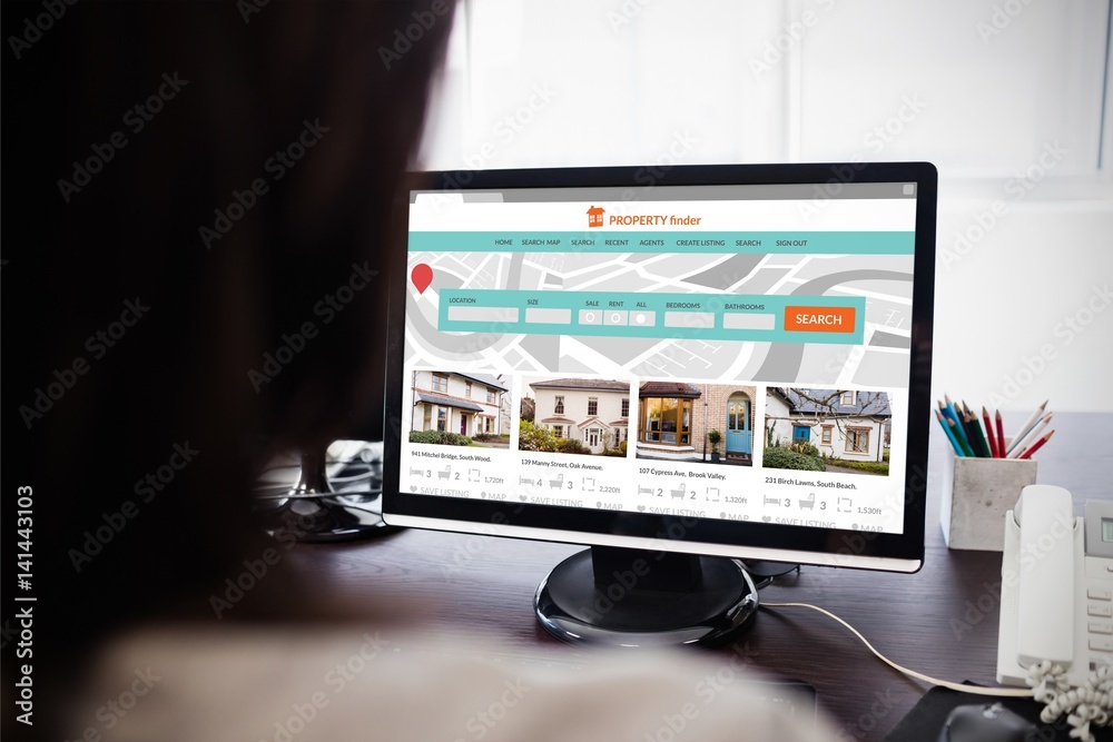 Aufkleber composite image of composite image of property web site
