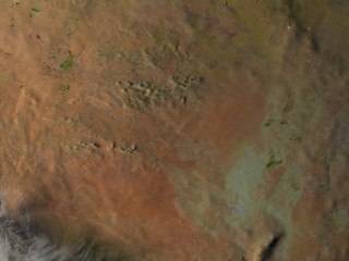 central Australia on realistic model of Earth