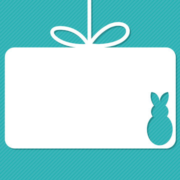 Easter cut out tag card in vector format. 