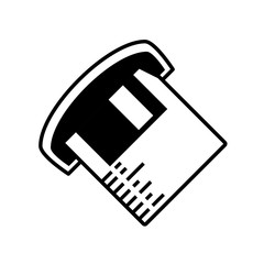 floppy disk information outline vector illustration eps 10