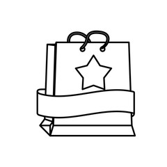 Shopping bag gift icon vector illustration graphic design