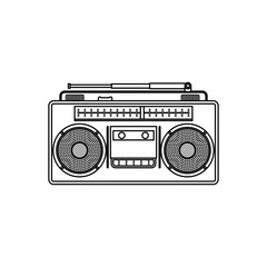 Vintage radio stereo icon vector illustration graphic design