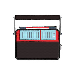 Vintage radio stereo icon vector illustration graphic design