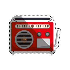 Vintage radio stereo icon vector illustration graphic design