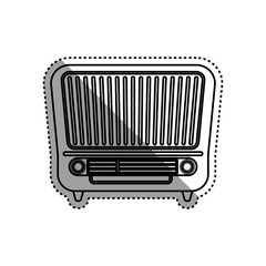 Vintage radio stereo icon vector illustration graphic design