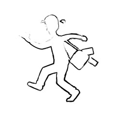 Mailman delivery service icon vector illustration graphic design