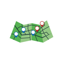Map city ubication icon vector illustration graphic design