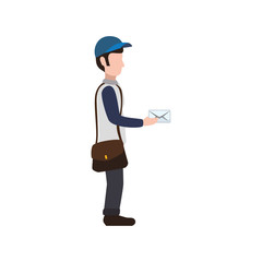 Mailman delivery service icon vector illustration graphic design