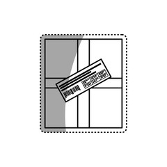 Mail delivery service icon vector illustration graphic design