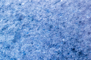Fototapeta na wymiar froth in macro - blue