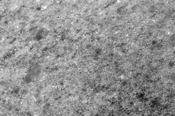 froth in macro - black and white