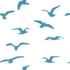 Seamless background with birds