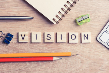 Business and marketing conceptual word spelled with game wooden 