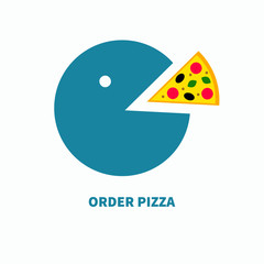 Icon ordering pizza