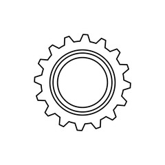 Gear machinery piece icon vector illustration graphic design