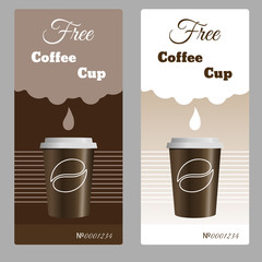 Coupon Coffee Cup flyer eps 10 vector