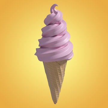 Composite image of 3d composite image of a ice cream