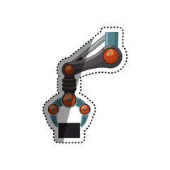 Robotic arm technology icon vector illustration graphic design