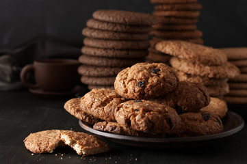Various cookies in plate