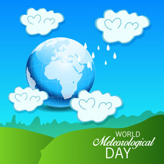 Naklejka premium World Meteorological Day.
