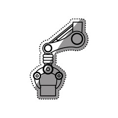 Robotic arm technology icon vector illustration graphic design