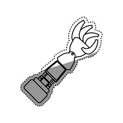 Robotic arm technology icon vector illustration graphic design