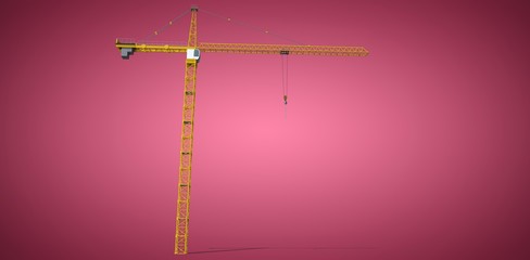 Composite image of studio shoot of a crane 