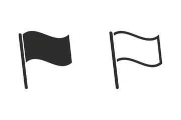 Fotobehang Flag - vector icon. © lovemask