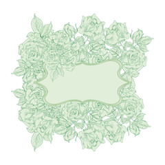 Victorian greeting card mock up isolated on white
