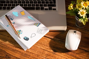 Composite image of composite image of computer icons 