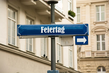 Fototapeta premium Schild 192 - Feiertag