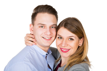 Cute loving couple- isolated