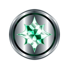 Round Shield Cartoon Medieval Weapon Isolated on White Background Element. Vector Illustration Icon Can be used for RPG, Web, Mobile App, Infographics. Game asset.