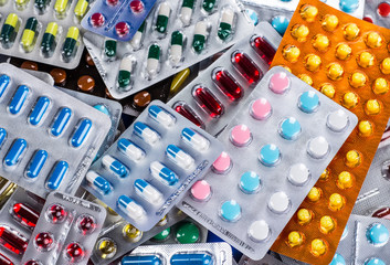 packings of pills and capsules of medicines