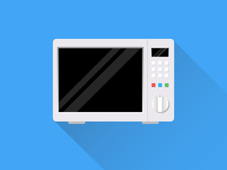 Microwave icon with long shadow