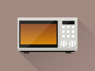 Microwave icon with long shadow