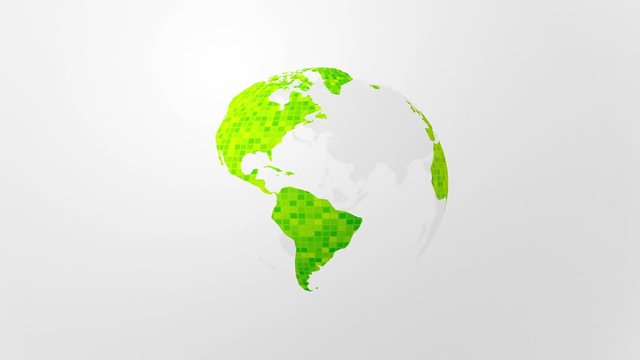 abstract green tile globe earth
