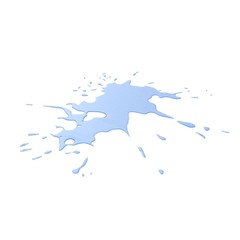 water spill on white. 3D illustration - 141458315