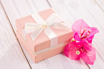 Gift box with flowers