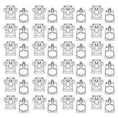 Shopping and gifts background icon vector illustration graphic design