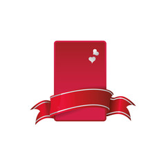 Cute and romantic banner icon vector illustration graphic design