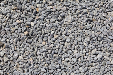 Background of gray granite gravel