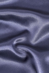 Silk background, texture of navy blue  shiny fabric