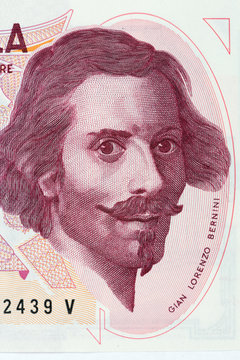 Gian Lorenzo Bernini Portrait From Italian Money