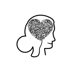 Heart and love icon vector illustration graphic design