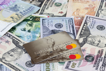 Currency and gold bank cards