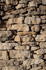 Fond de mur de pierre séche