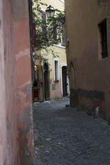 alley in the historic town centre of Rome