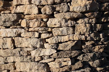 Fond de mur de pierre séche