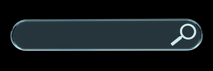 Digital web address search bar 3D rendering